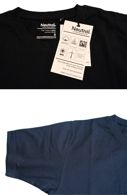 Detailansicht eines Herren T-Shirts in der Farbe Navy