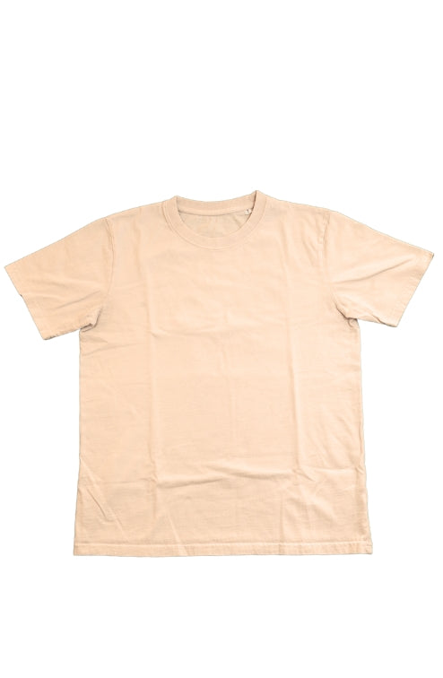 Vollansicht eines Unisex T-Shirts in schwerem Stoff in der Farbe Natural Raw
